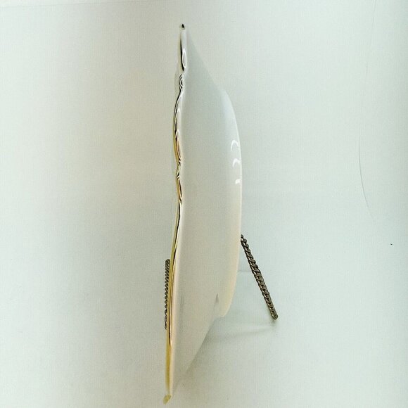 Vintage MITTERTEICH 15" Oval Serving Platter LADY BEATRICE Gilded Rims Germany - Picture 3 of 16